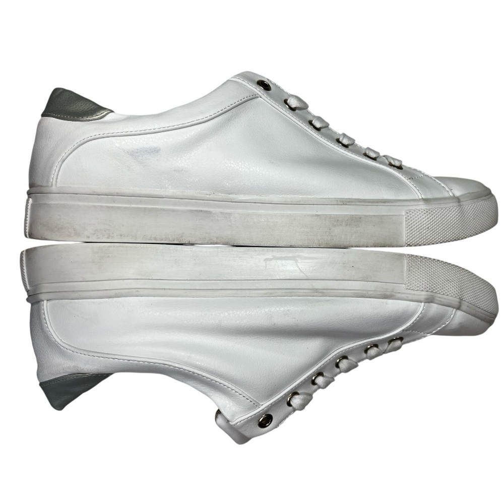 Loft  Lace Up Everyday White Leather Like Sneakers. - Picture 5 of 9